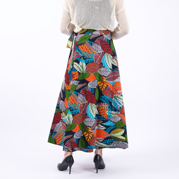 巻きスカート【木の葉】