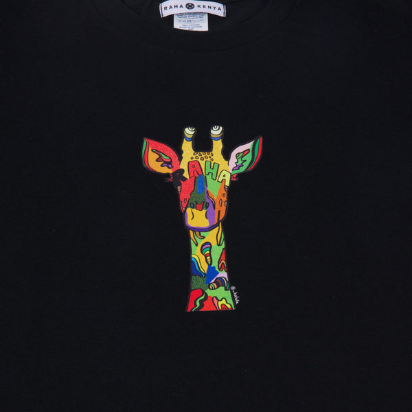 【予約商品／11月下旬にお届け】Moyo Art Long Sleeve Tshirt（キリン/Black）