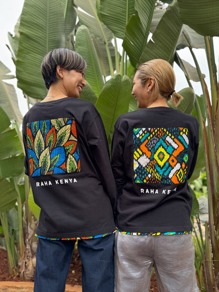 アフリカンロングスリーブTシャツ【Muchana / 昼】