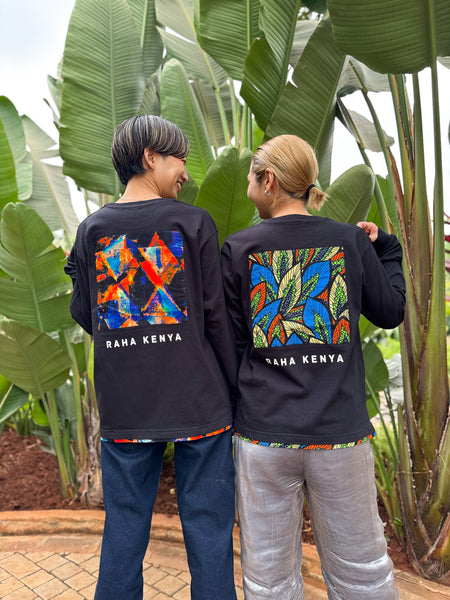 アフリカンロングスリーブTシャツ【Alfajiri / 夜明け】