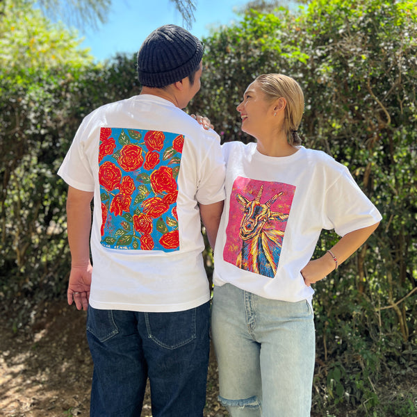 Kenyan Artists Collaboration T-Shirt【ROSE】