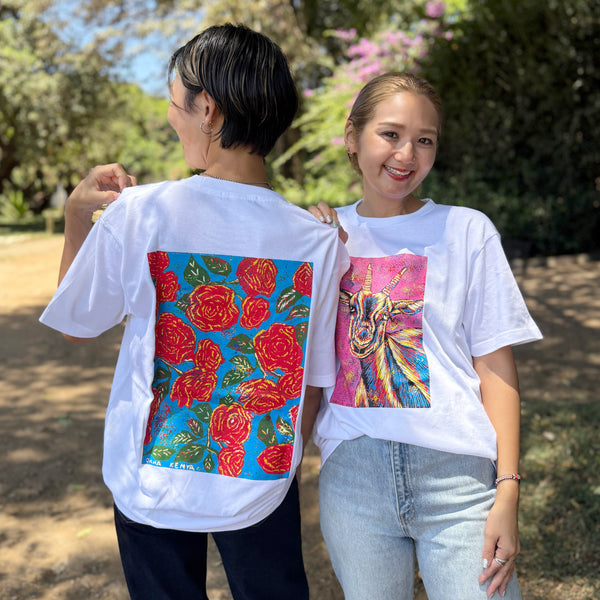 Kenyan Artists Collaboration T-Shirt【ROSE】
