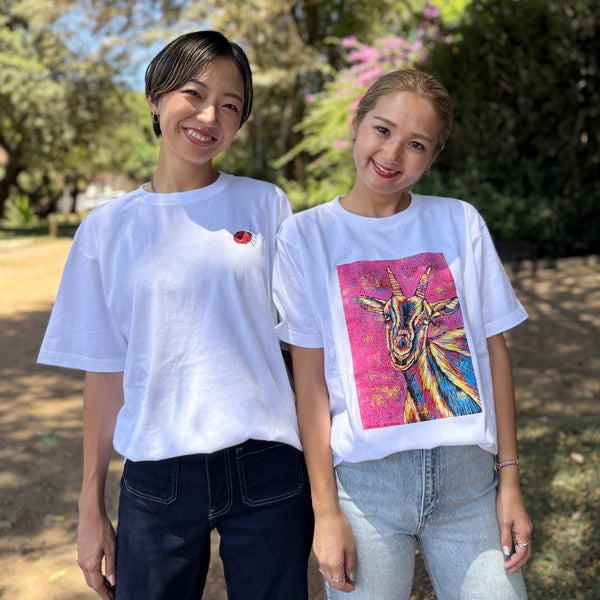 ｟受注販売｠Kenyan Artists Collaboration T-Shirt【GOAT】