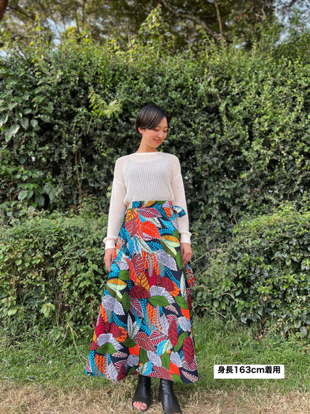 巻きスカート【木の葉】