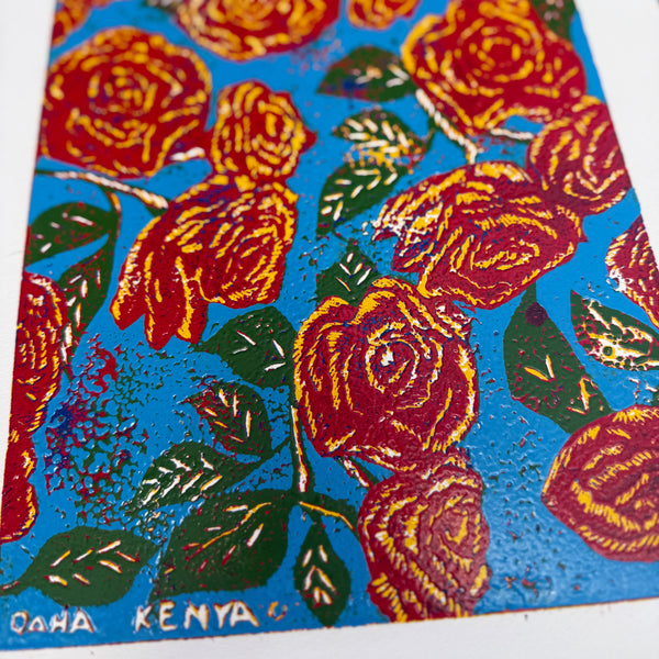 Kenyan Artists Collaboration T-Shirt【ROSE】