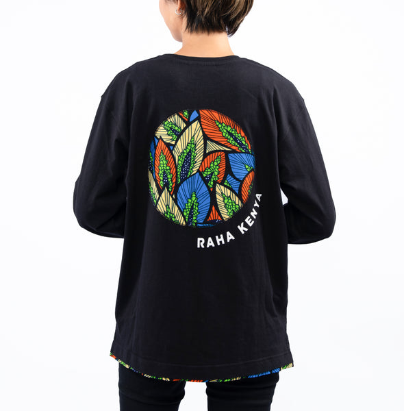 アフリカンロングスリーブTシャツ【Tam / 美味しい】