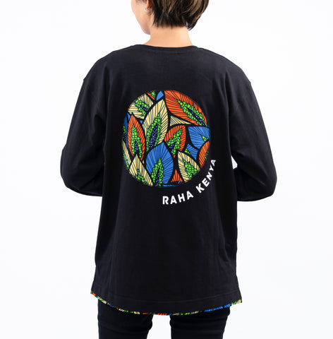 アフリカンロングスリーブTシャツ【Tam / 美味しい】