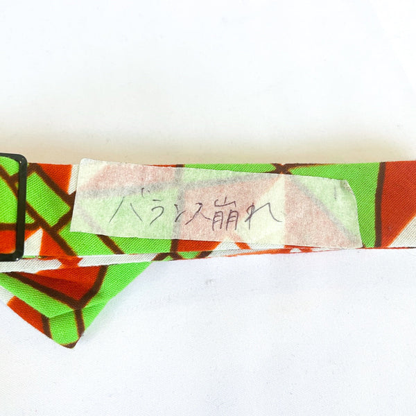 ｟もったいないアイテム｠アフリカ布蝶ネクタイ【Green × Red】